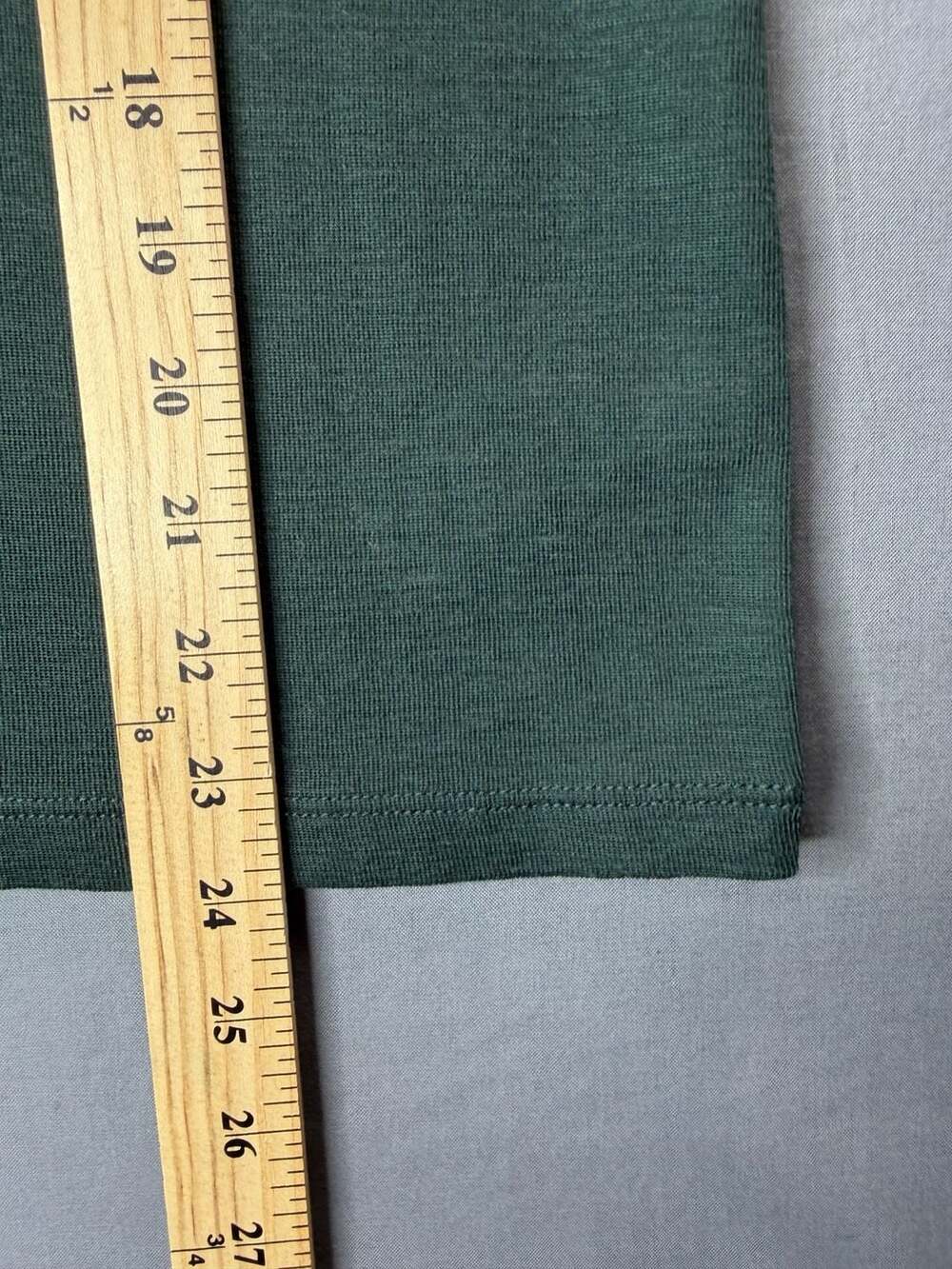 Vince Fine Ribbed Knit Mock Neck Long Sleeve Top Olive Green Size L NWT - Picture 5 of 8